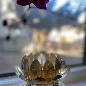 Reed & Barton Silver Lotus Dish